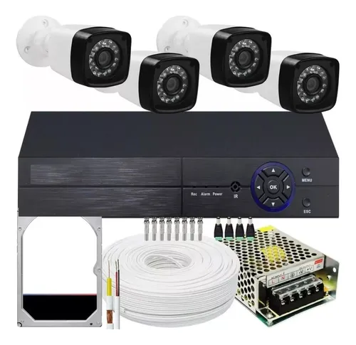 Kit 4 Cameras Importado Full Hd Monitoramento com gravação para de 10 a 30 dias