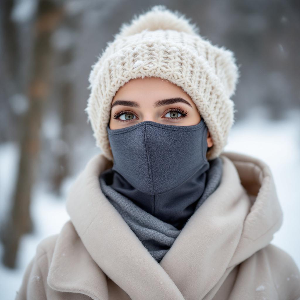 Winter Knit Women's Face Mask