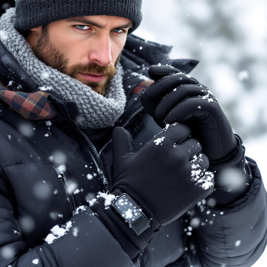 Winter Thermal Gloves Leather