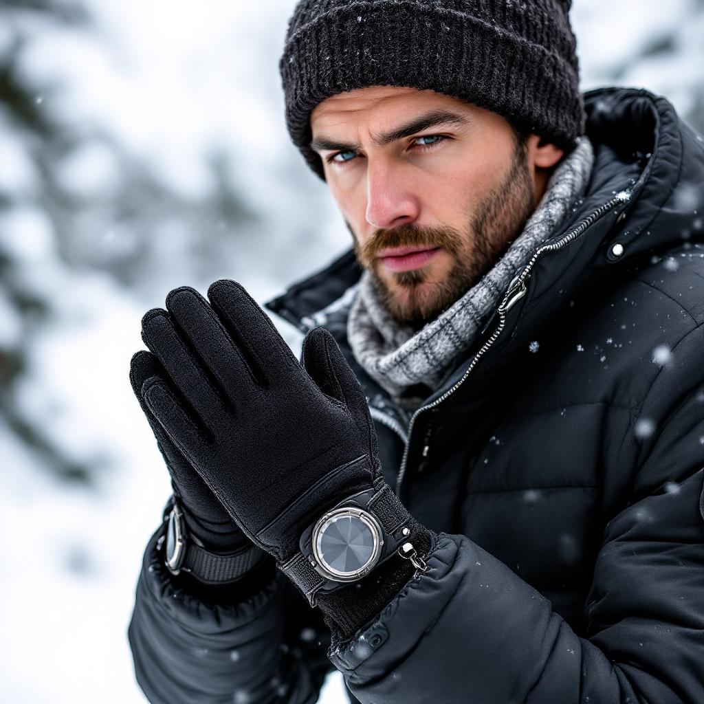 Men’s Black Winter Gloves