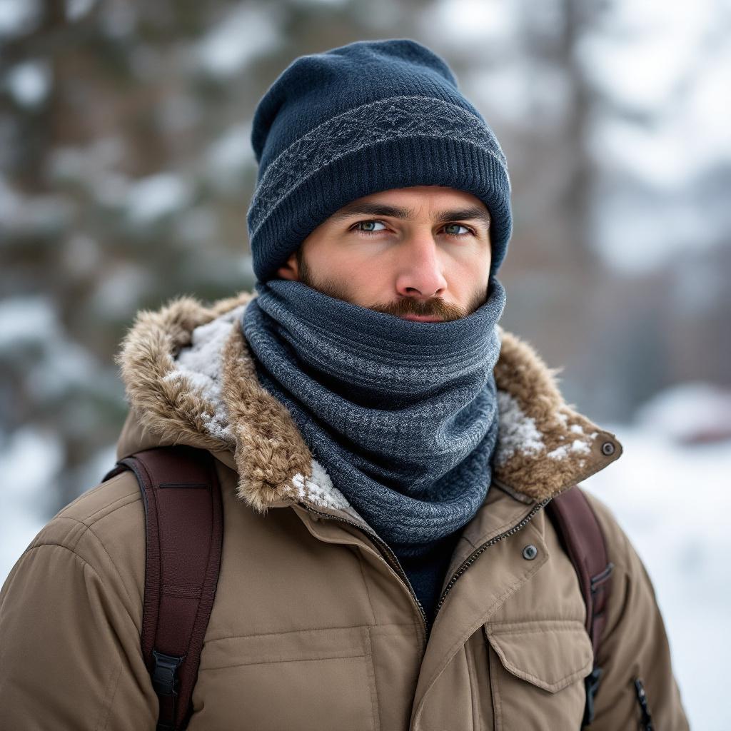 Winter Neck Warmer and Beanie Set