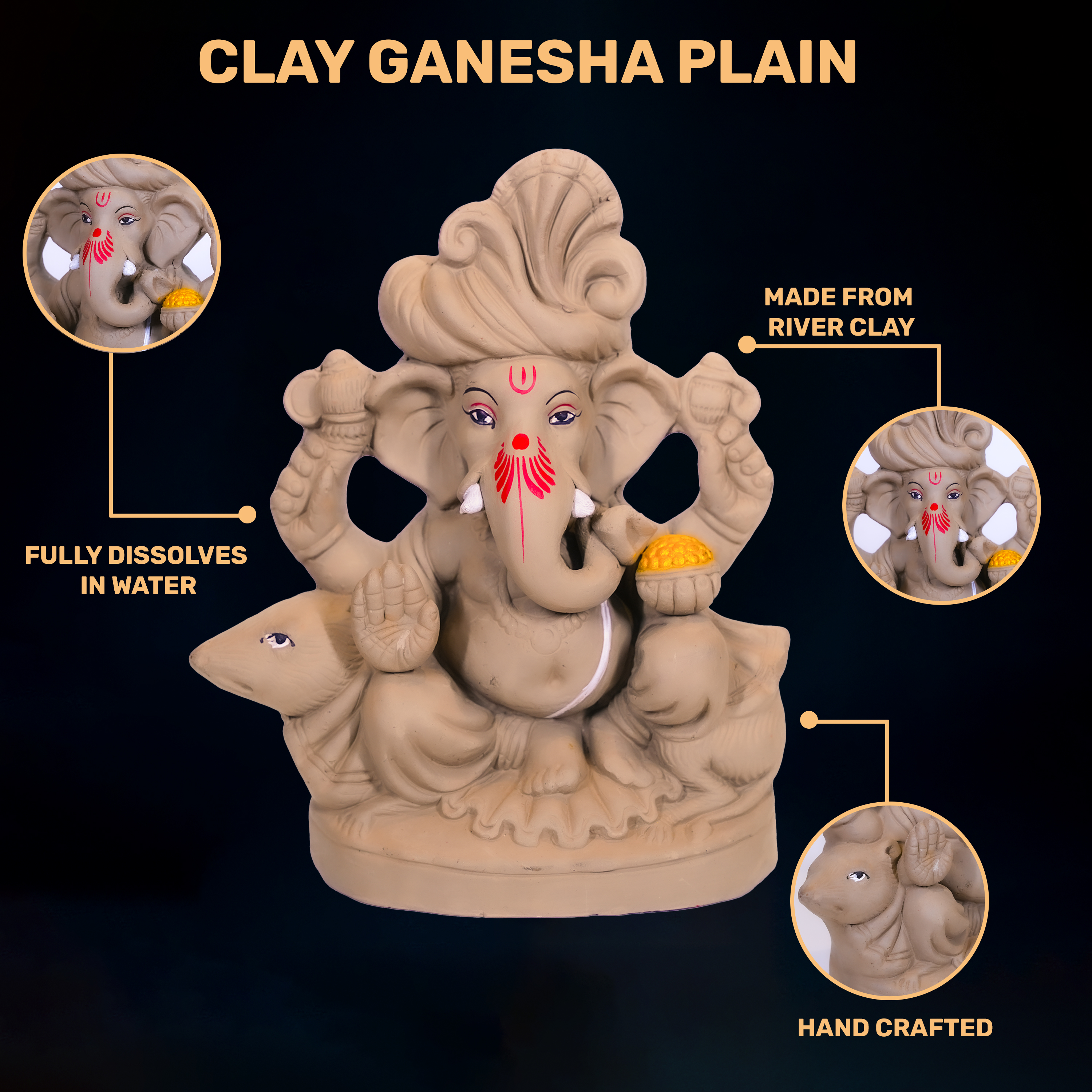 Clay Ganesha Plain
