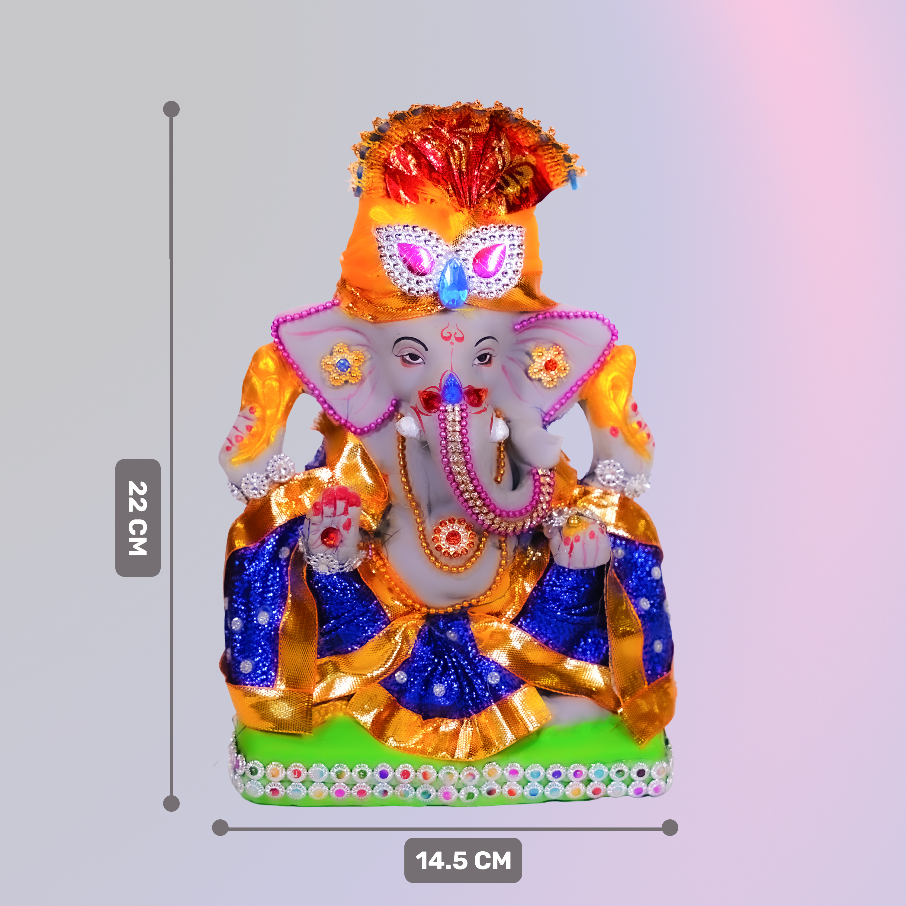 CLAY GANESHA PLAIN DECORATED