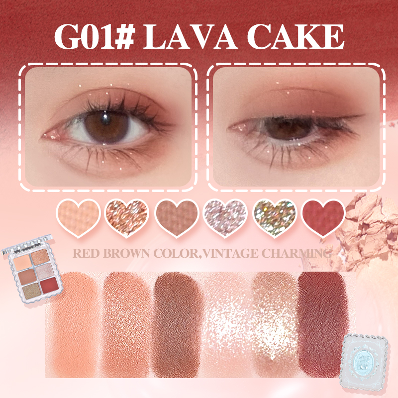 [BARU!]GOGO TALES Magic EyeshadowGems Crystal Eyeshadow Palette 6 Warna Cantik Pigmented Matte Natural Look Glam Glitter Shimmer Tahan Lama Make Up Mata Powder Bundle Kosmetik GT802