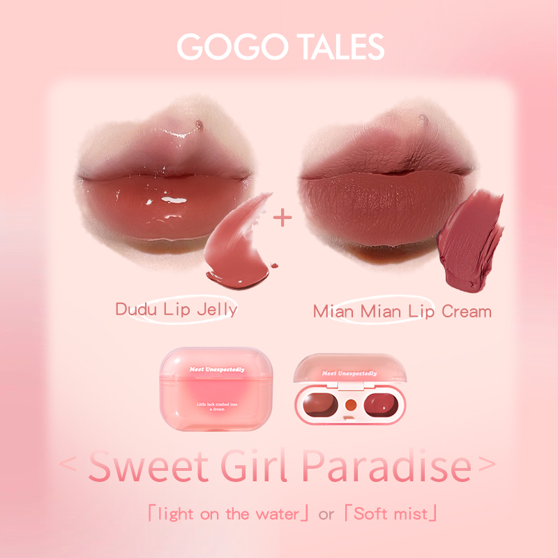 [BEST SELLER]GOGO TALES LipPods AirPods Lipstik Cloud Sense Dual Colour Lipcream Lip Matte Velvet Lipstick Make Up Lip Gloss Lip Tint Anak Sekolah GT621