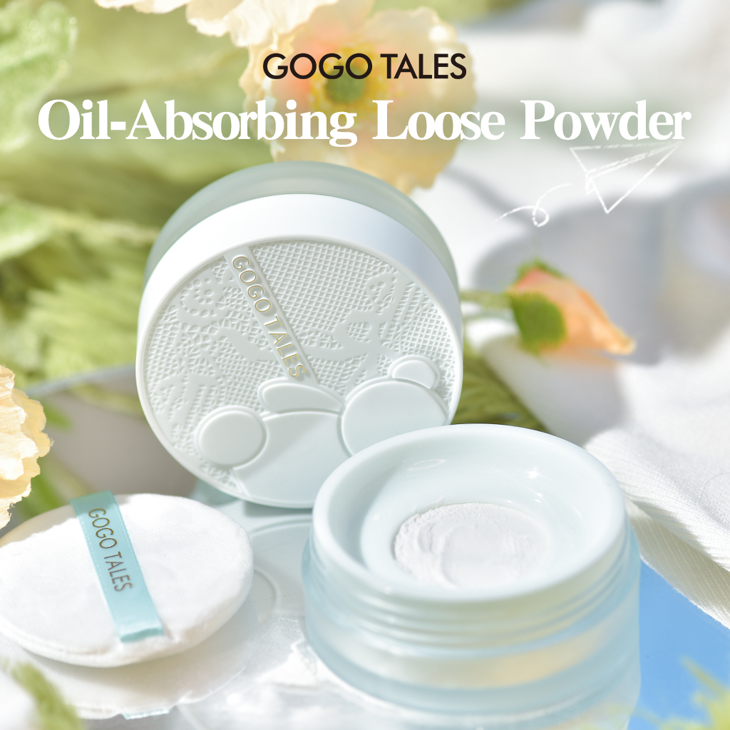 [BPOM]GOGO TALES Loose Powder Oil Control Bedak Padat Tahan Lama Makeup Wajah Matte Foundation Bedak Tabur Waterproof Compact Powder GT692
