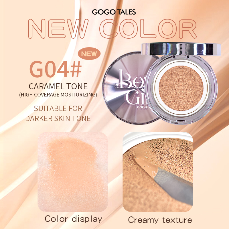 [BPOM]GOGO TALES Glow Air Cushion Indonesian Oil Dry Skin Moisturizer BB Cream Foundation Compact Powder GT471
