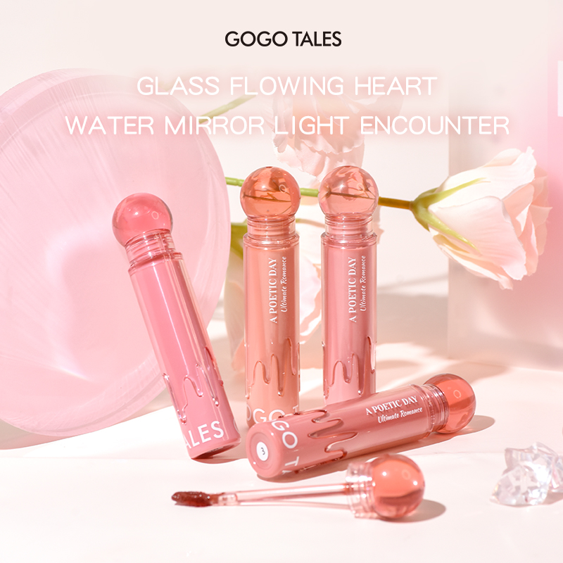 [BPOM]GOGO TALES Small Pink Ball Moisturizing Lip Gloss Lipstick Transferproof Ombre Pewarna Lipstik Tahan Lama Liptint Mirror Liquid Lip Glaze Lipcream Bibir Girls Make Up GT592
