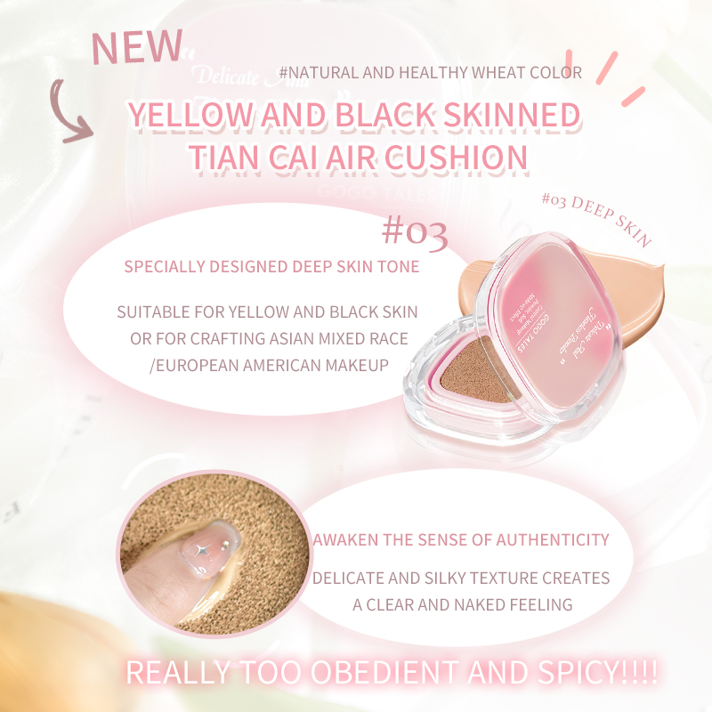 [BPOM]GOGOTALES Air Cushion Compact Powder Indonesian Skin BB Cream Concealer Moisturizing Foundation Cosmetic GT543