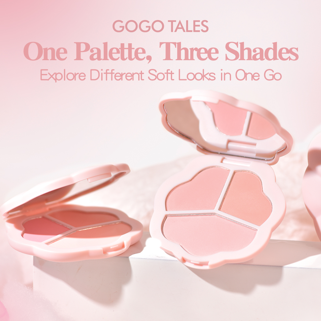 [BPOM]GOGO TALES Blossom Matte Blush On Powder Palette Natural Colorfit Face Makeup Perfect GT638