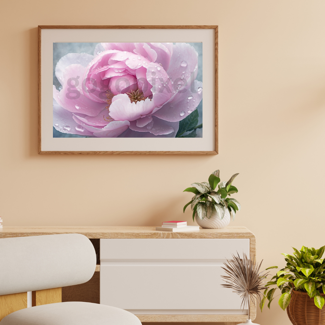 Pink Peony Flower - Printable and Digital Download