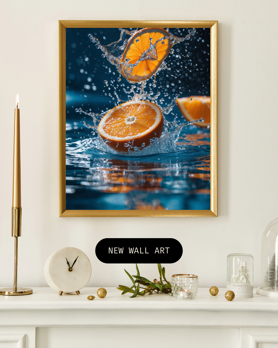 Vibrant Orange Splash - Printable and Digital Download
