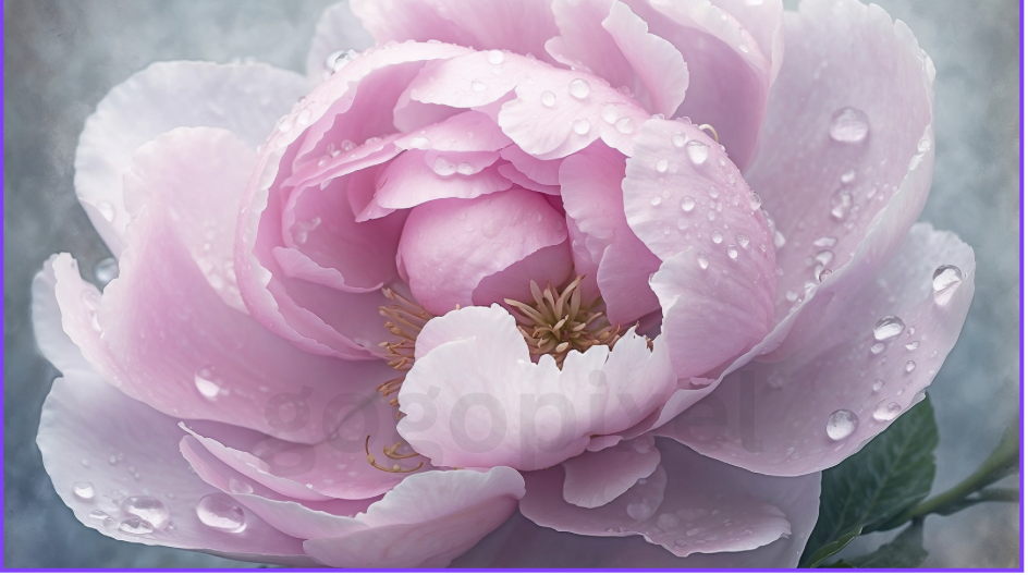 Pink Peony Flower - Printable and Digital Download