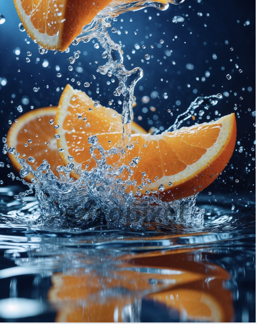 Vibrant Orange Slices Splash - Printable and Digital Downloadable