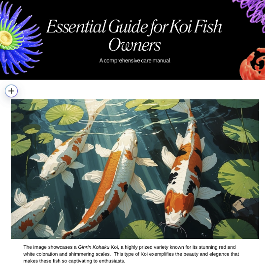 Koi Fish in a Serene Pond - Printable and Digital Download
