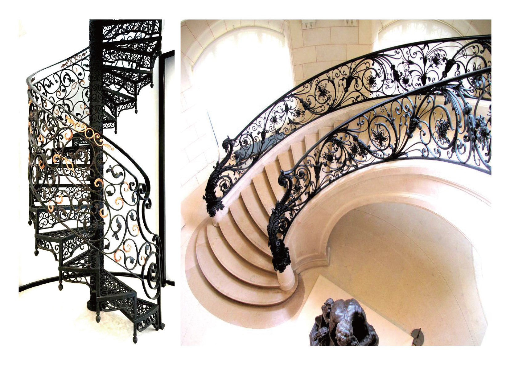 Elegant Wrought Iron Staircase Railings