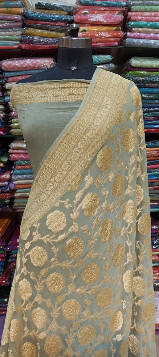 Elegant Green Designer Saree