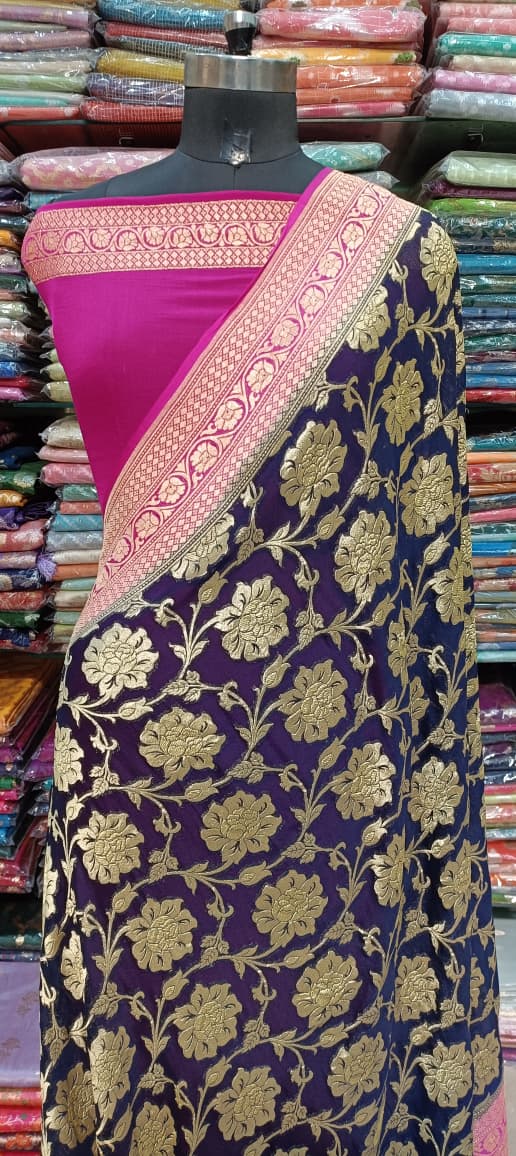 Elegant Floral Designer Georgette Saree