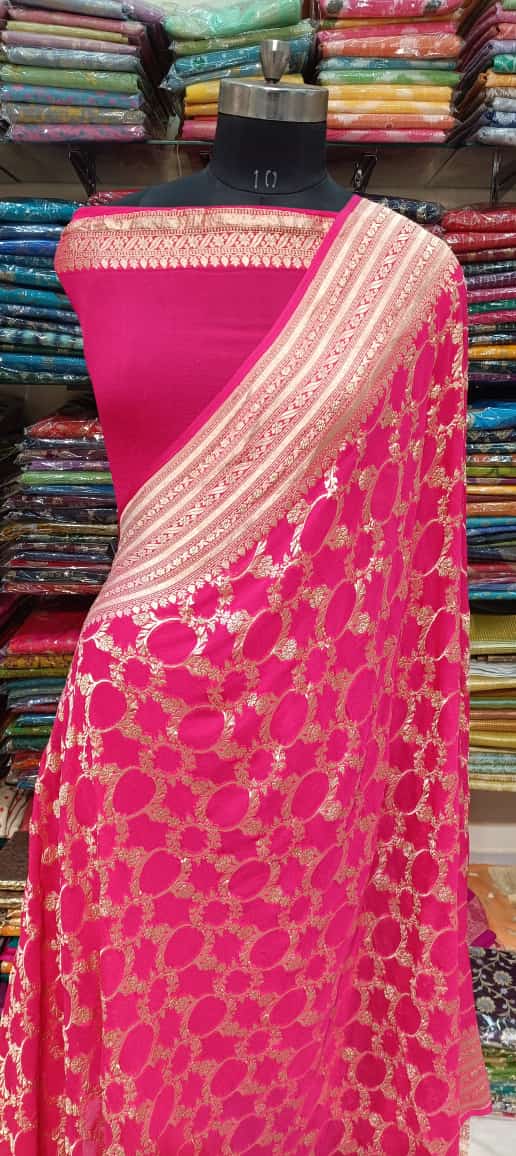 Elegant Pink Designer Saree