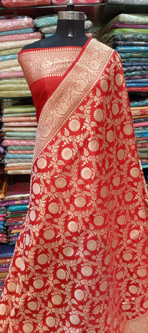 Red Banarasi Silk Saree