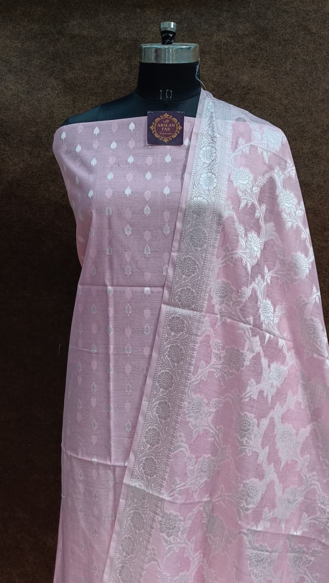 Pink Banarasi Suit