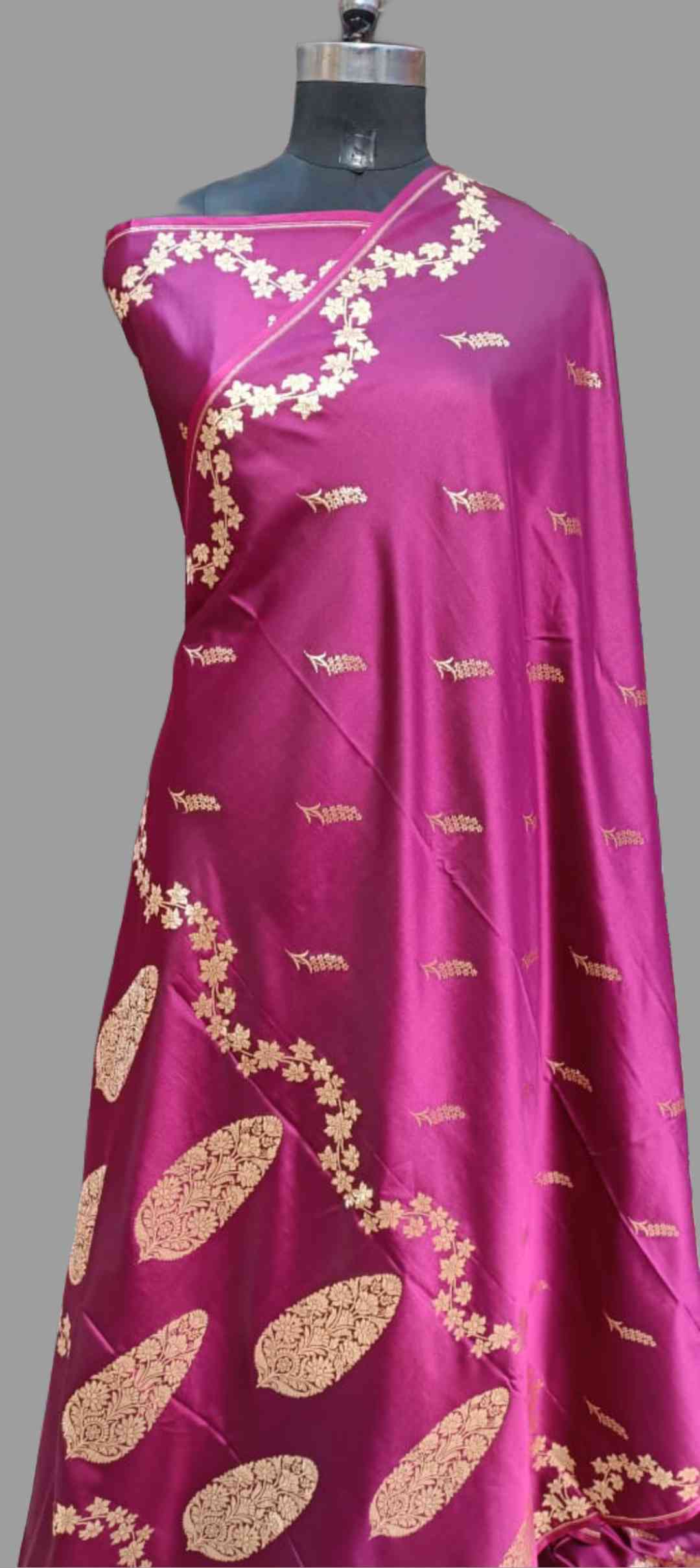 Designer Purple Saree Mashru