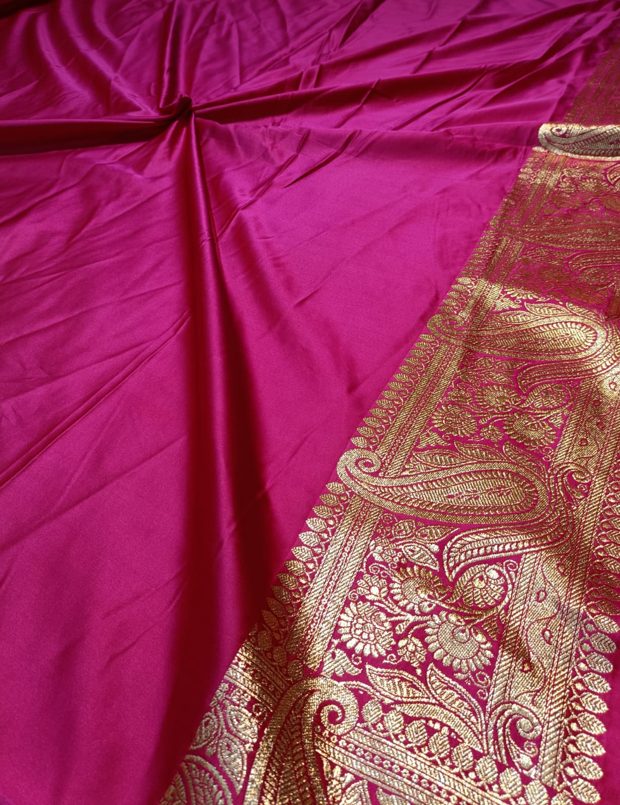 Pink Banarasi Mashru Silk Saree
