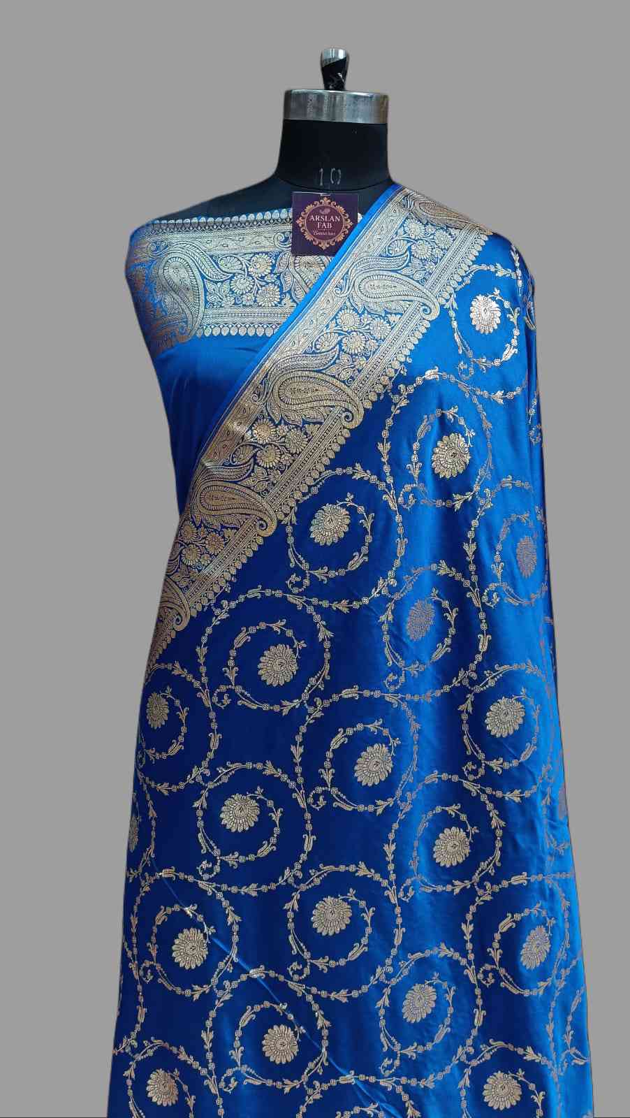 Blue Designer Saree Mashru Saatan