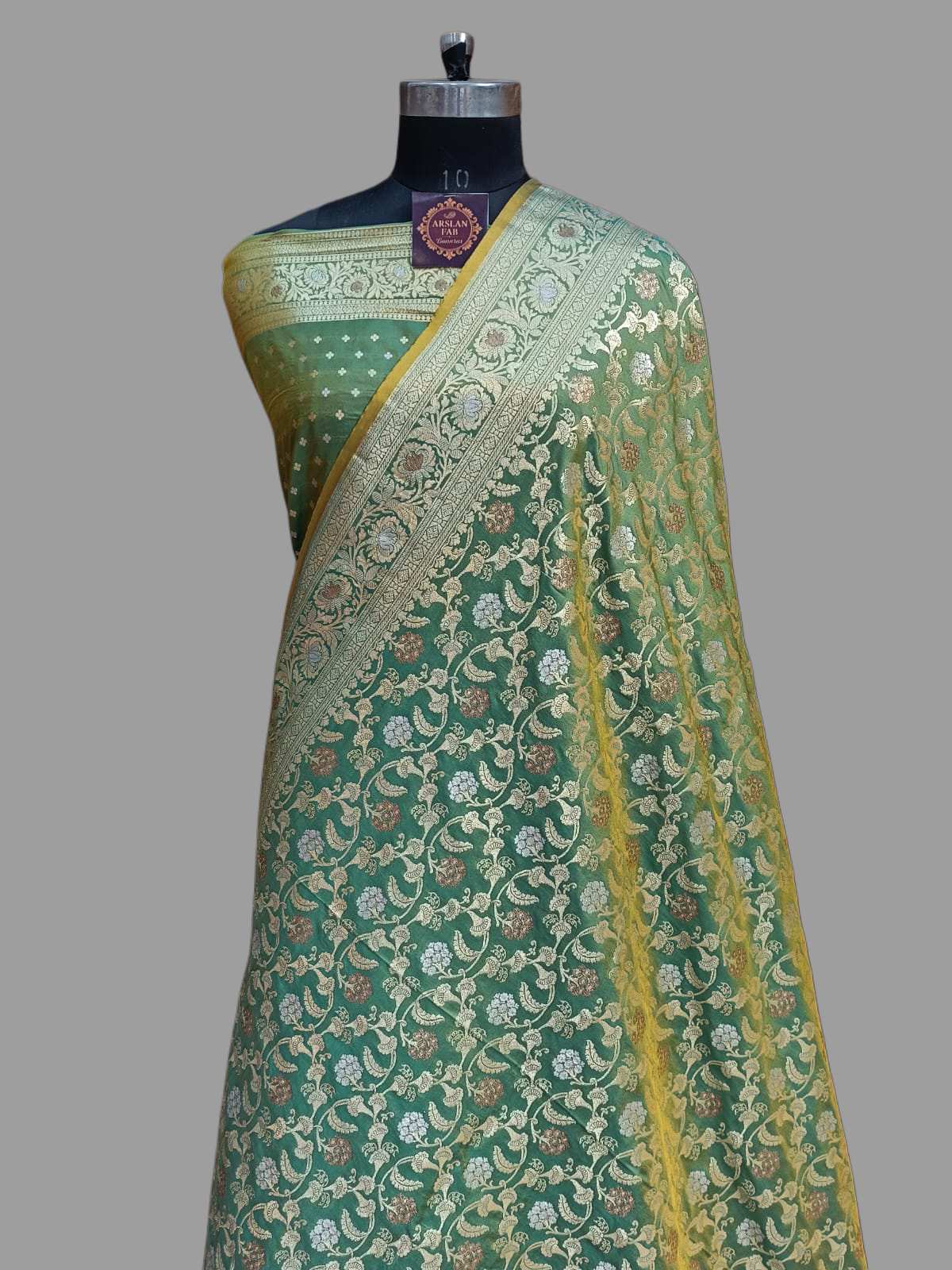 Mehdi Green Paori Silk Saree