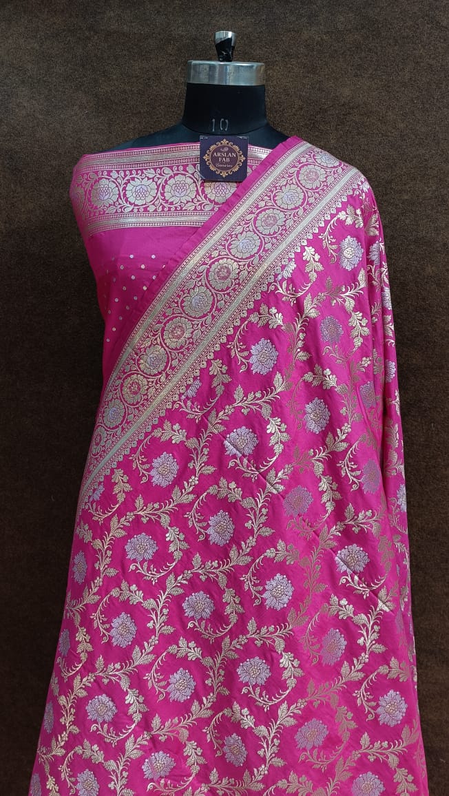 Pink Banarasi Saree
