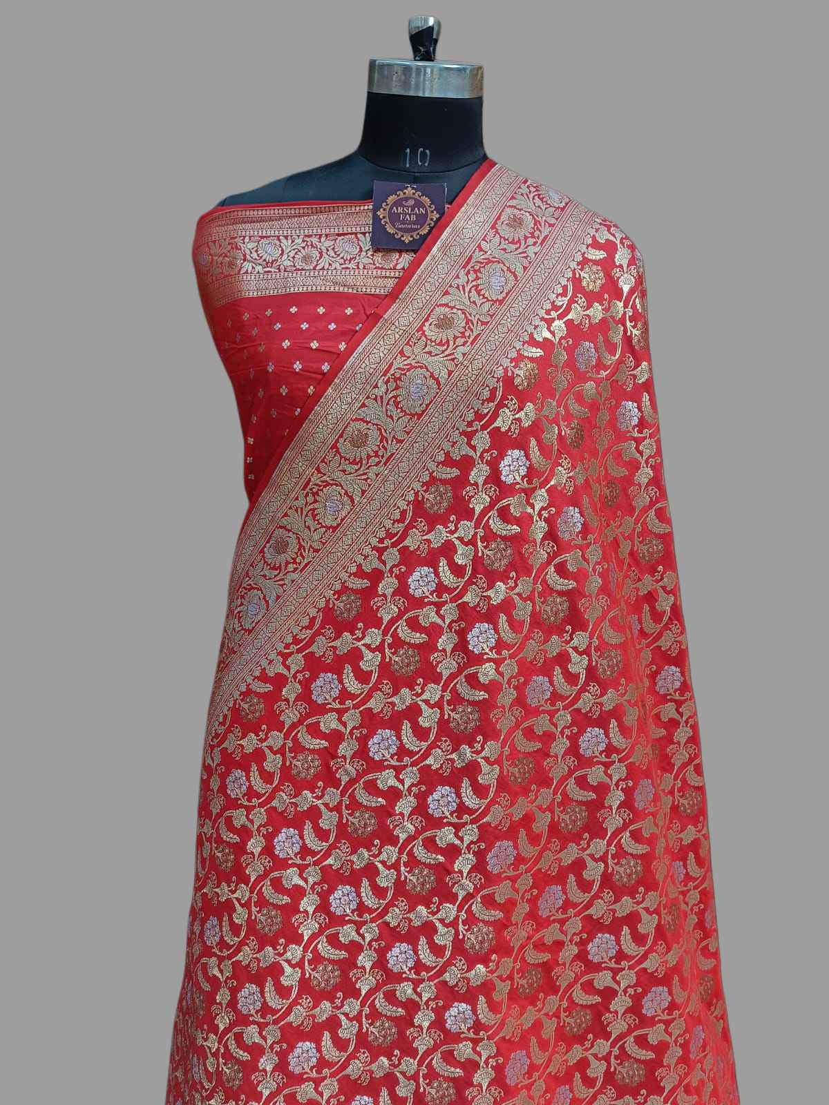 Red Banarasi Paori Silk Saree