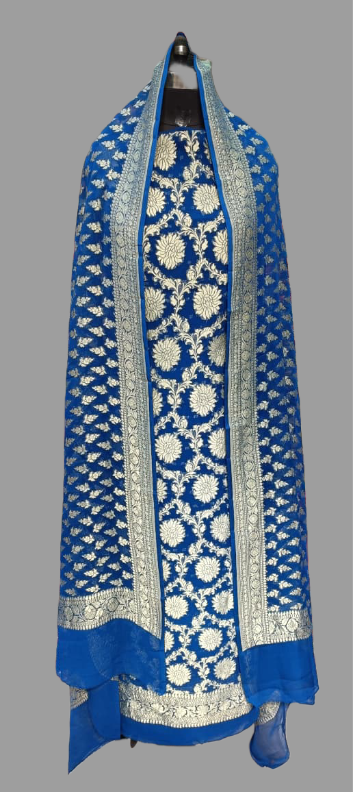 Royal Blue Georgette Designer Salwar Suit