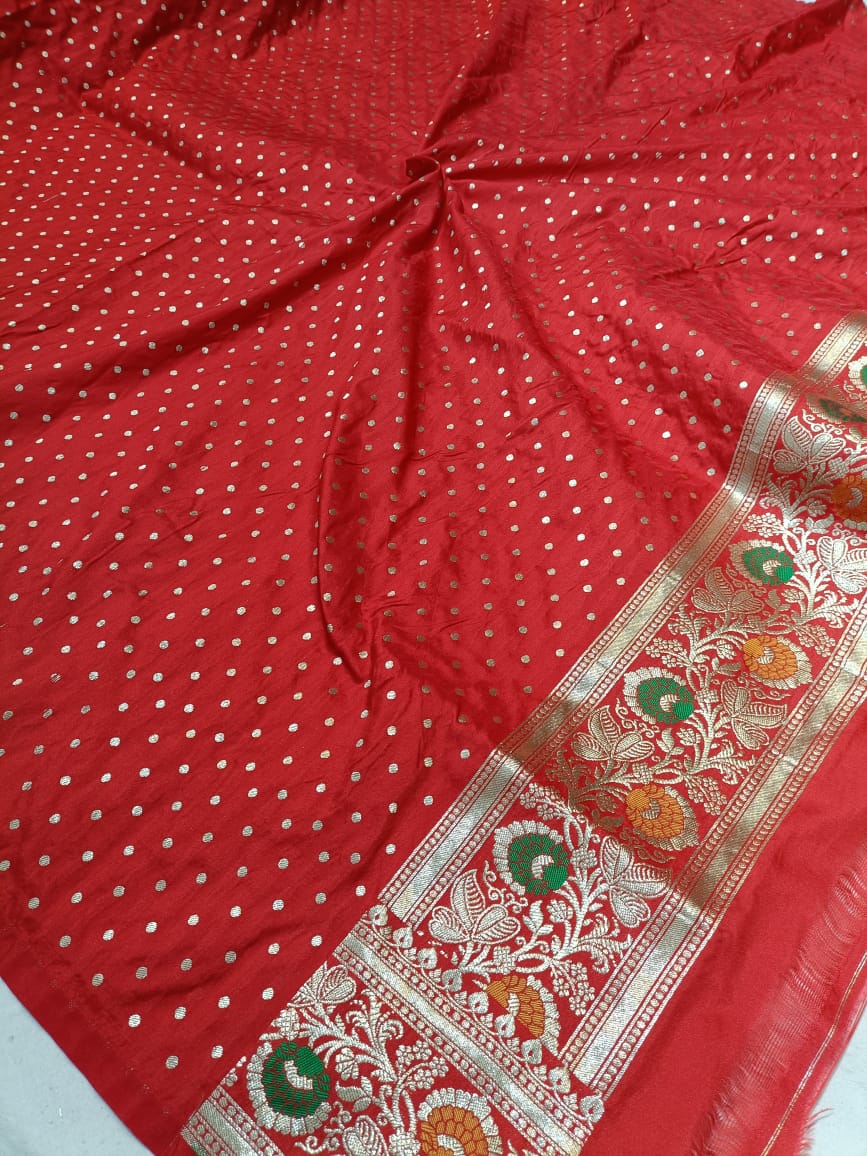 Traditional Red Banarasi Silk Saree