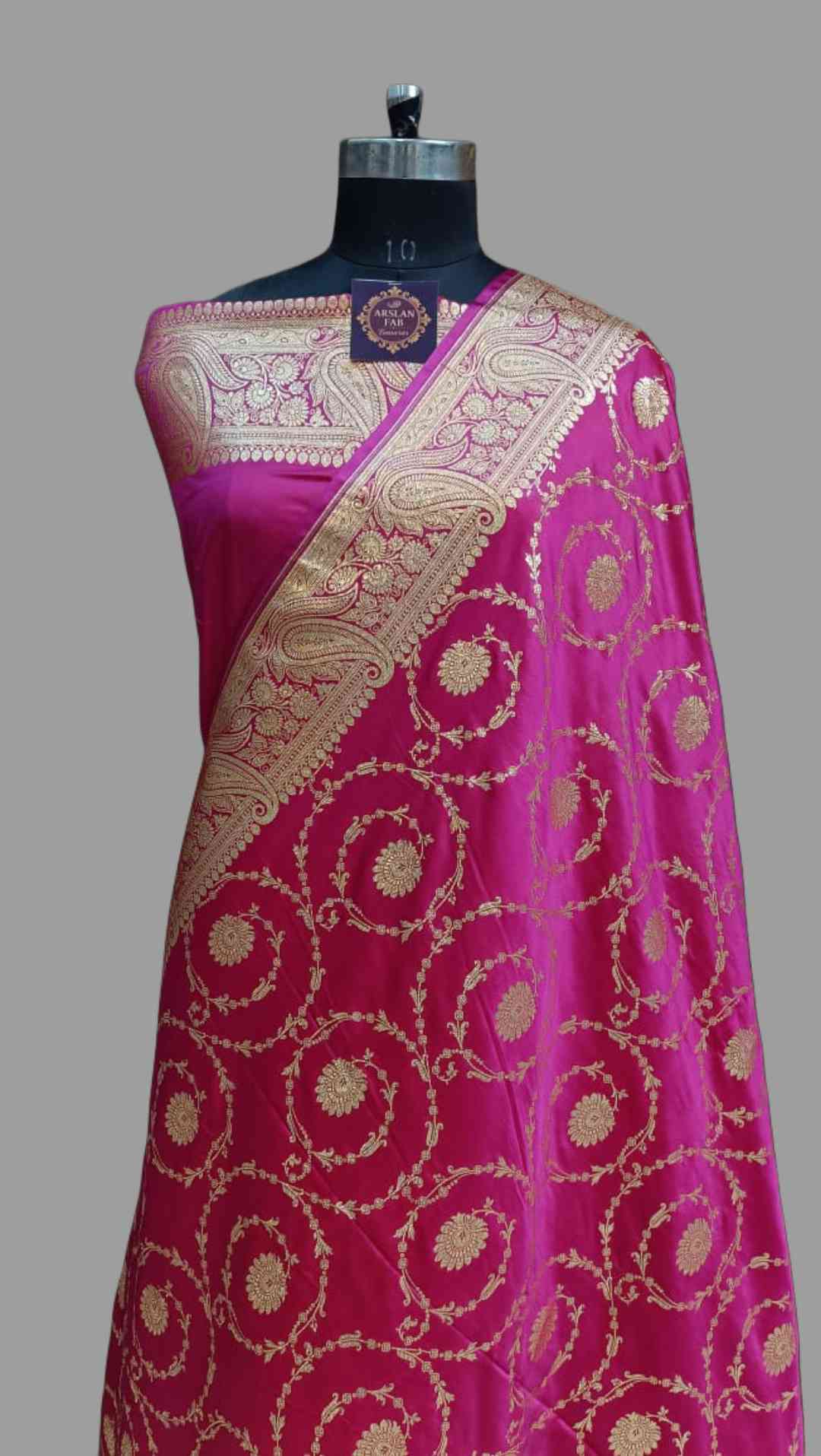 Pink Banarasi Mashru Silk Saree