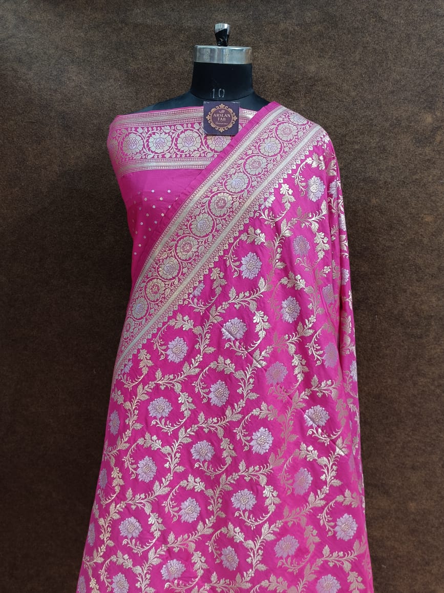 Pink Banarasi Saree