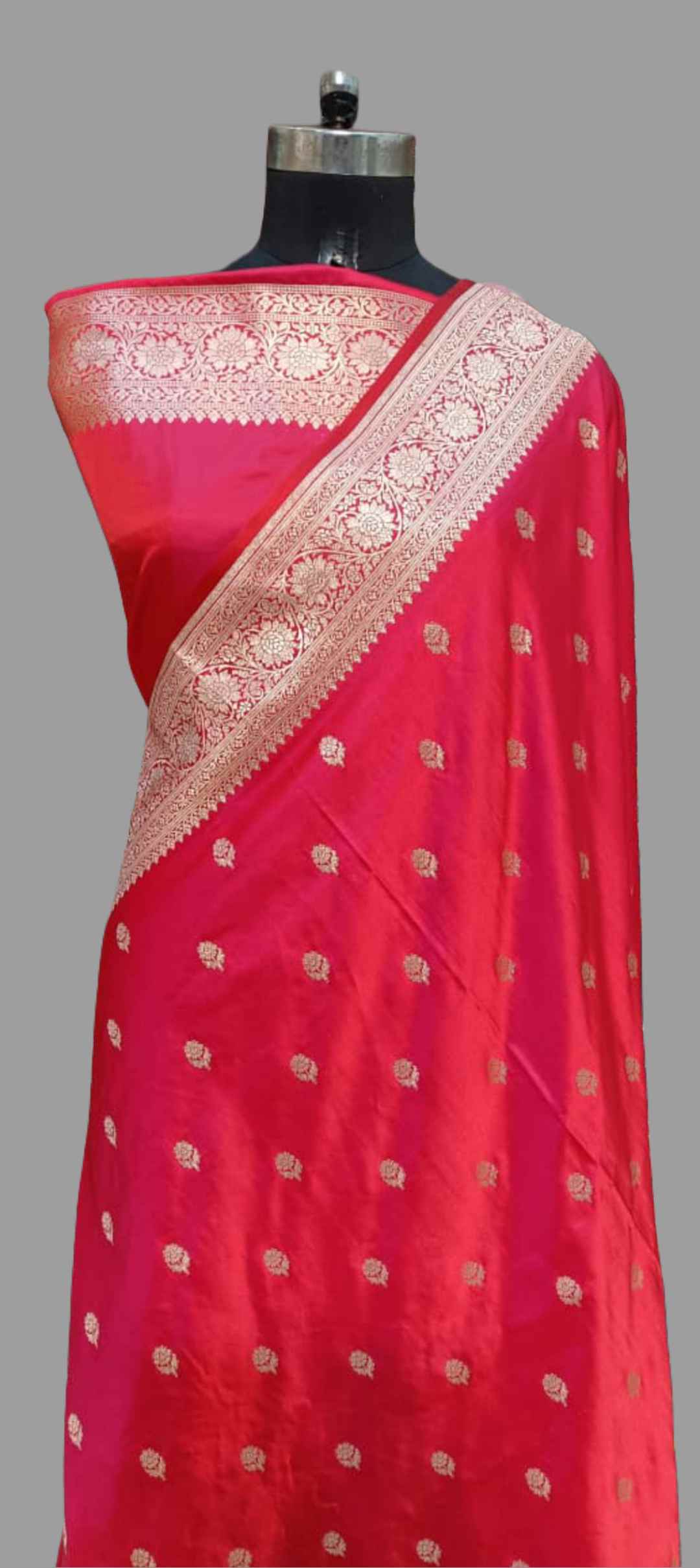 Red Satan Silk Saree