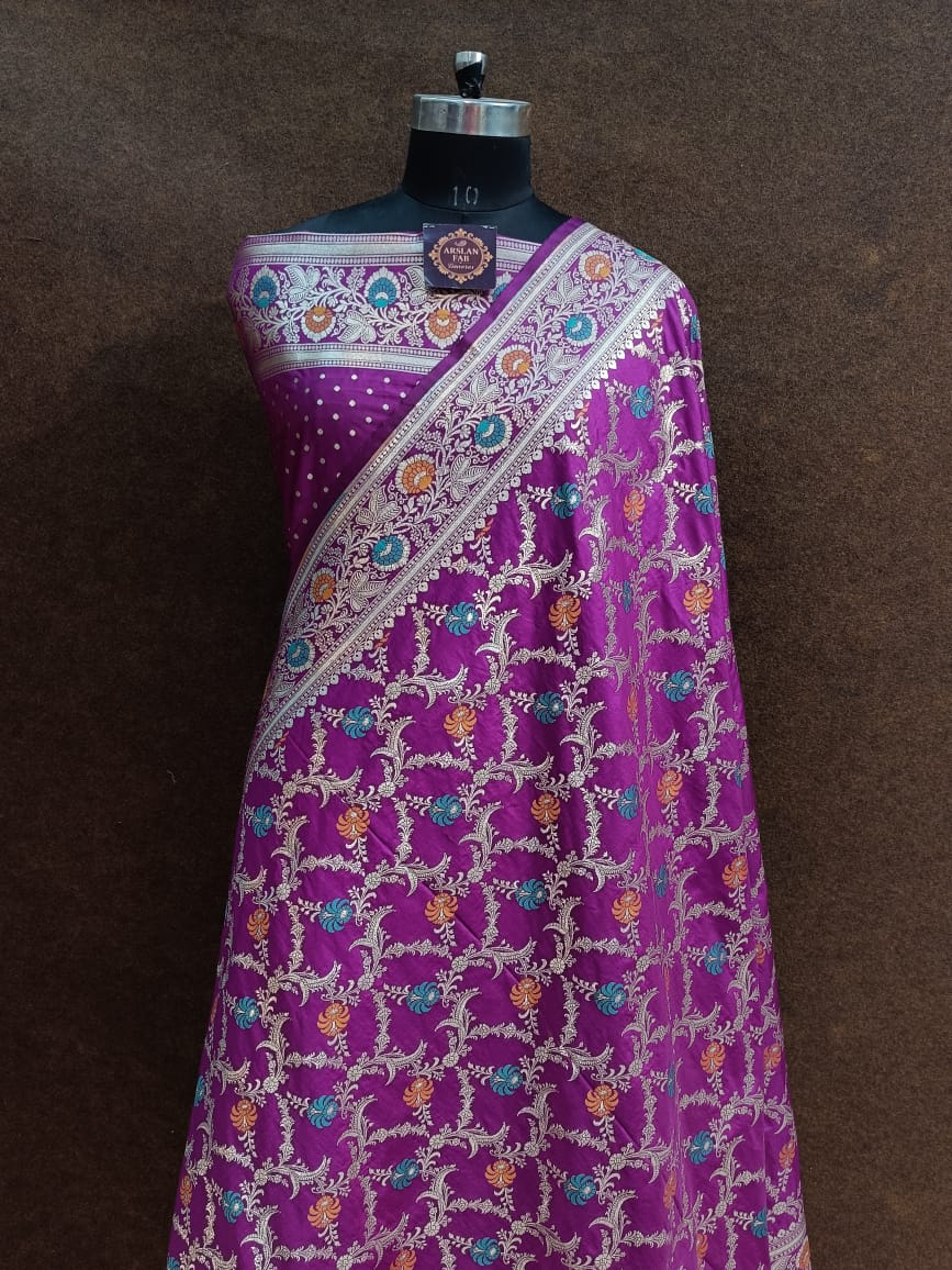 Purple Banarasi Saree