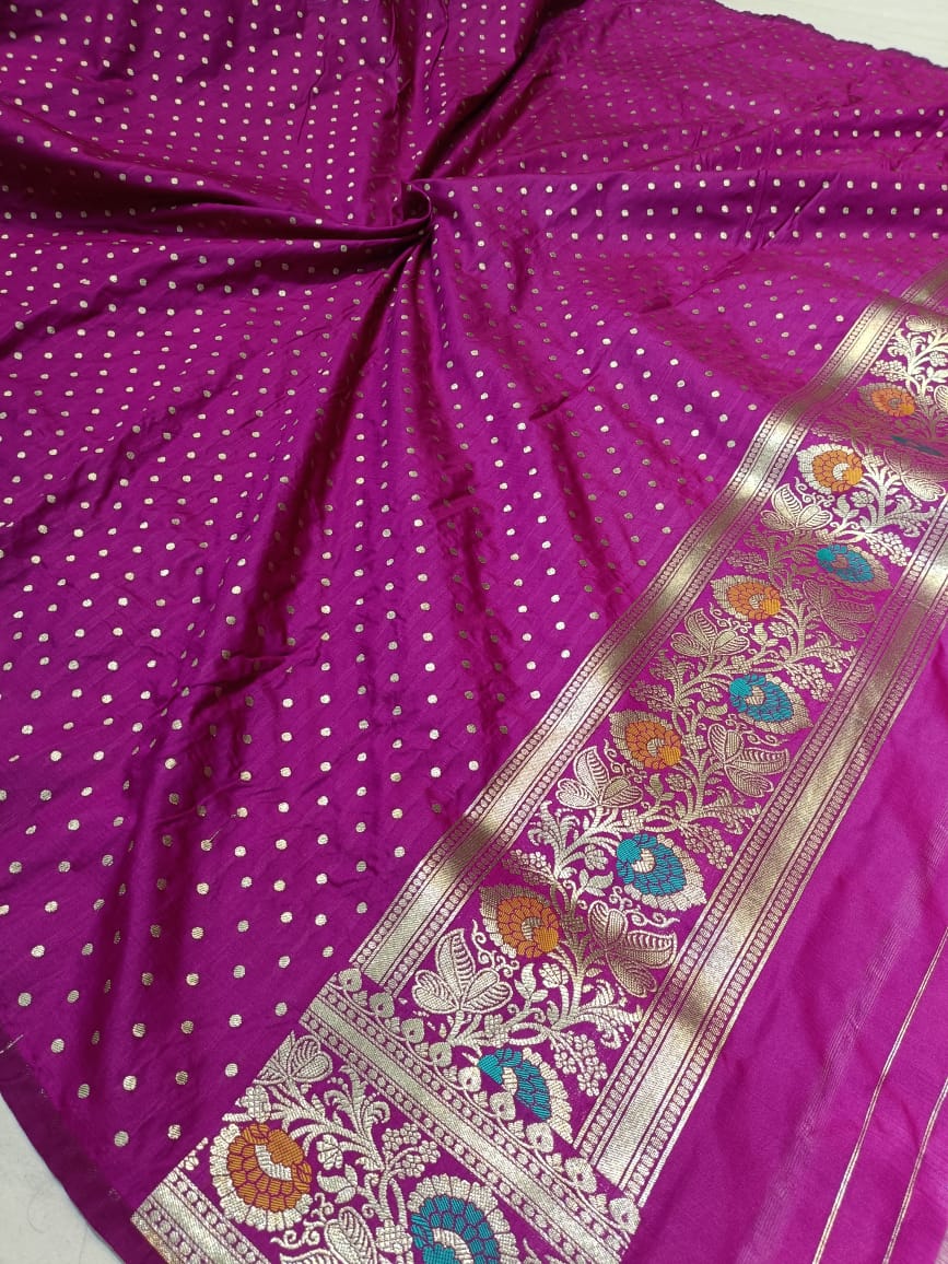 Purple Banarasi Saree