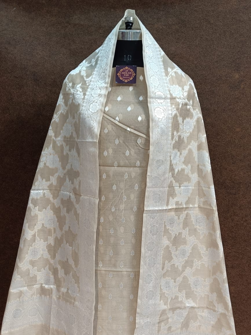 Dusty Cream Silk Suit