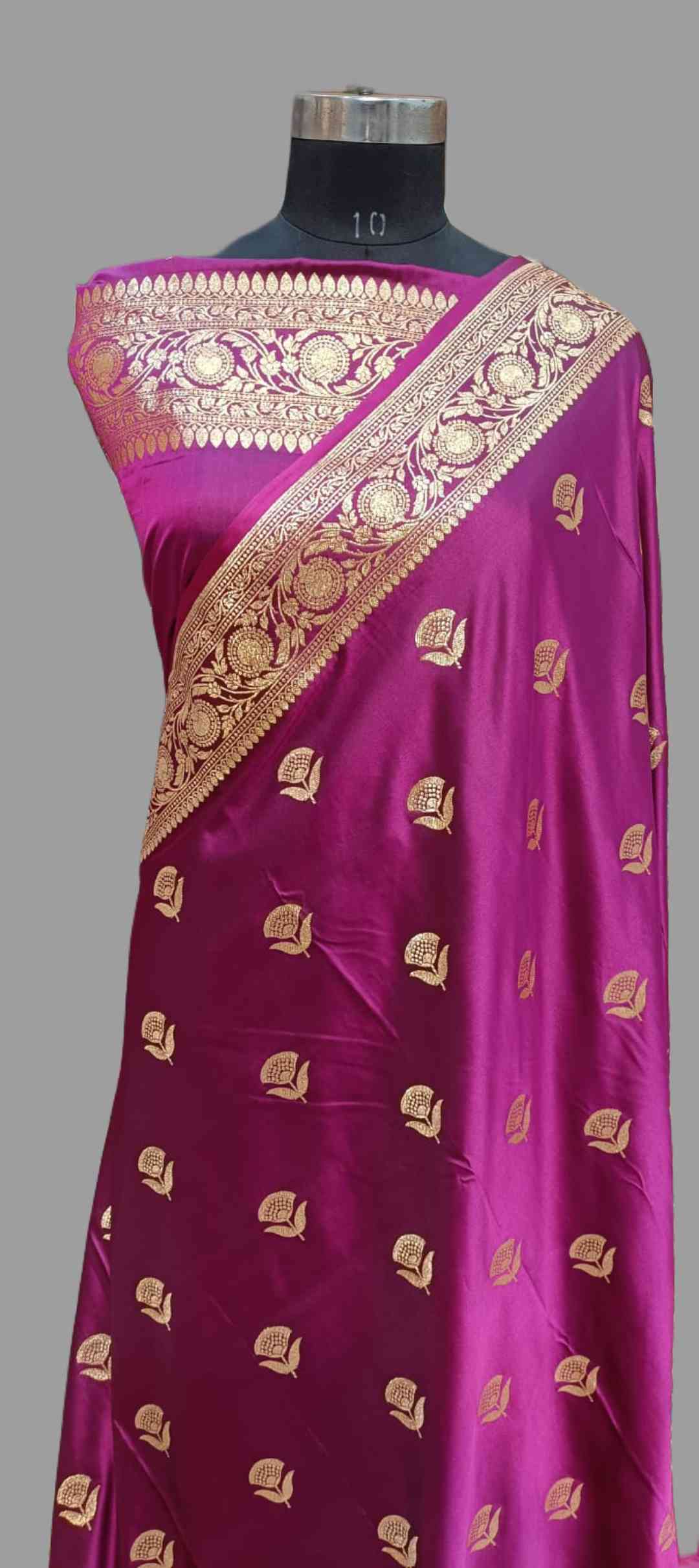 Purple Silk Designer Saree