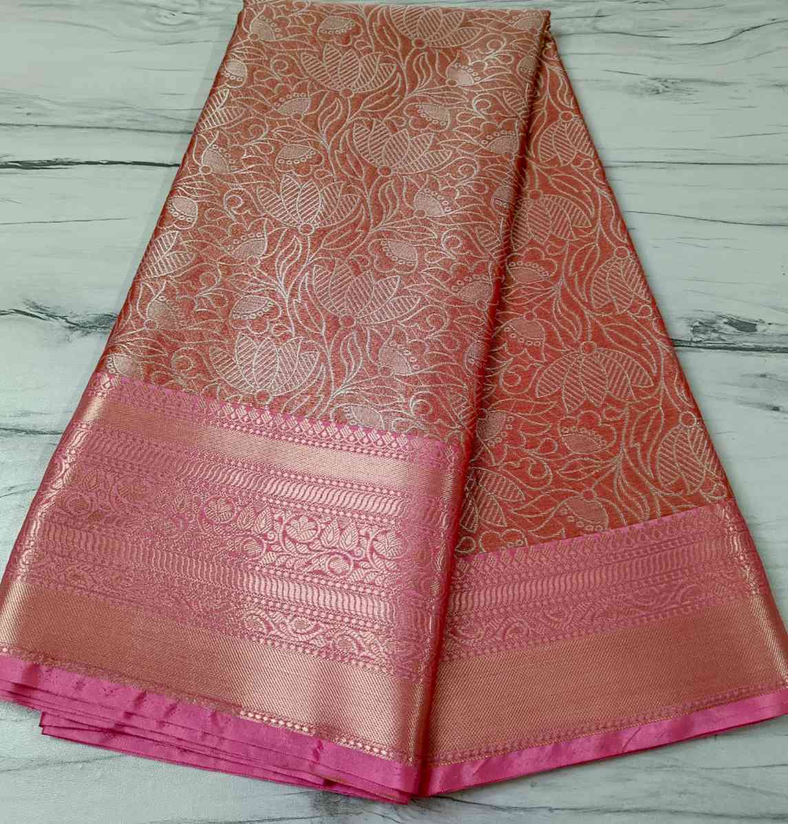 Pink Silk Saree