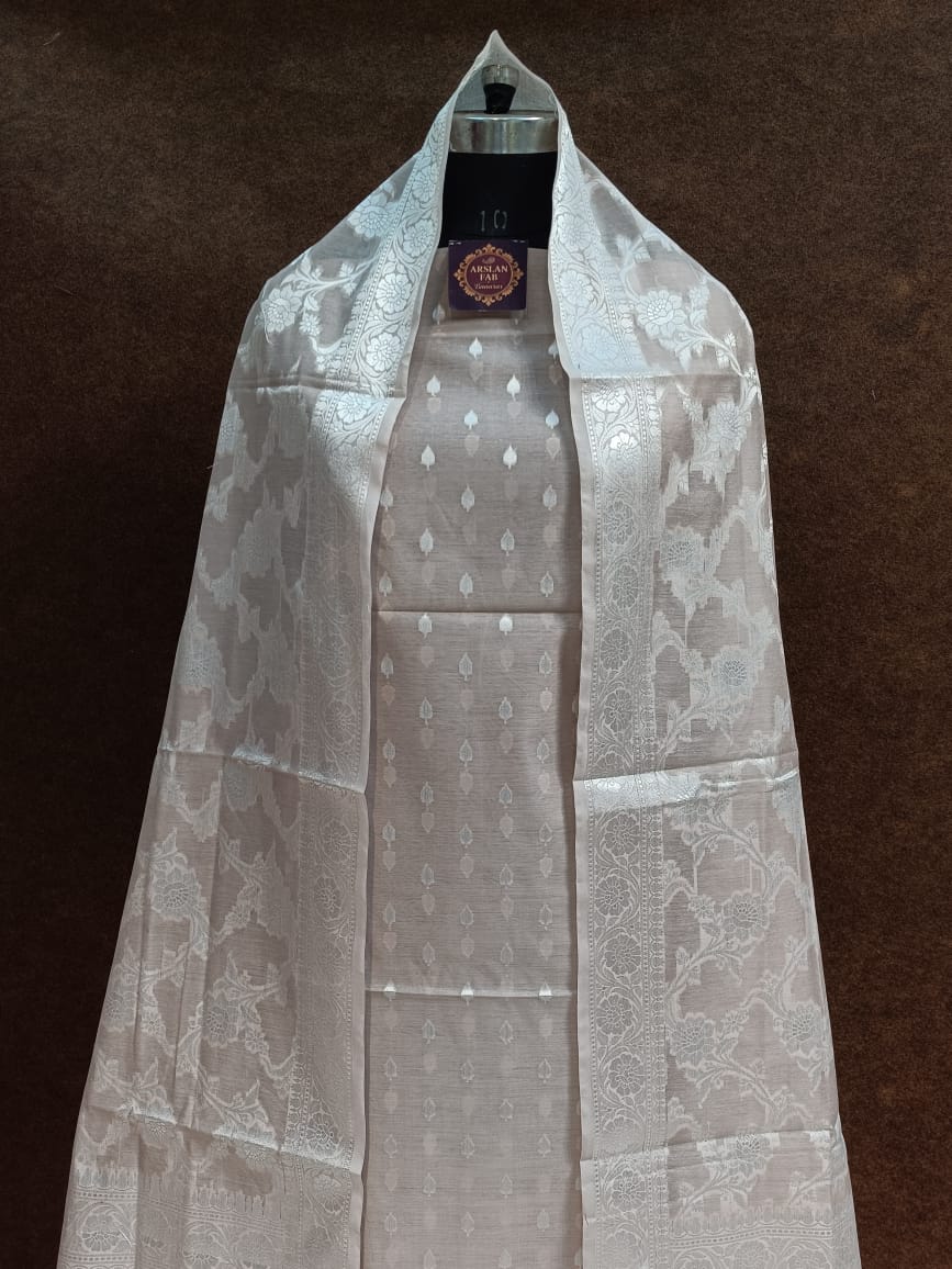 Dusty Cream Silk Suit
