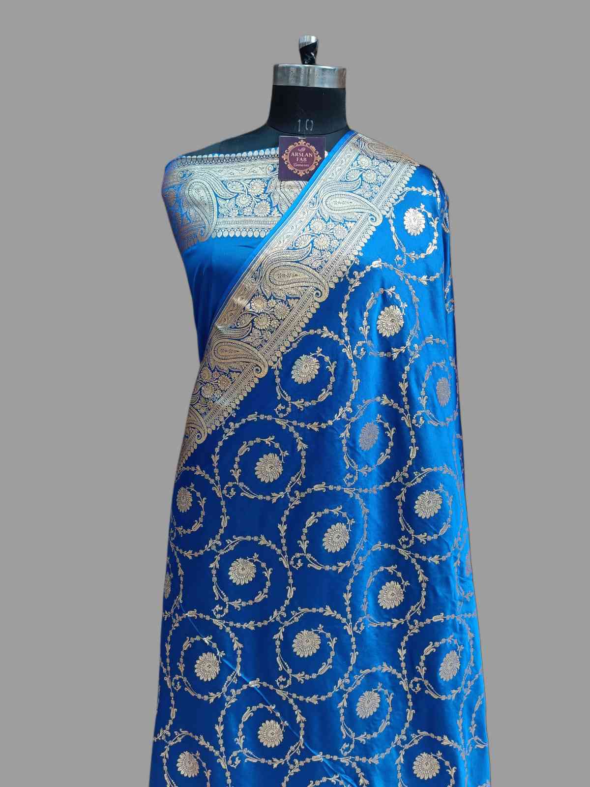 Blue Designer Saree Mashru Saatan