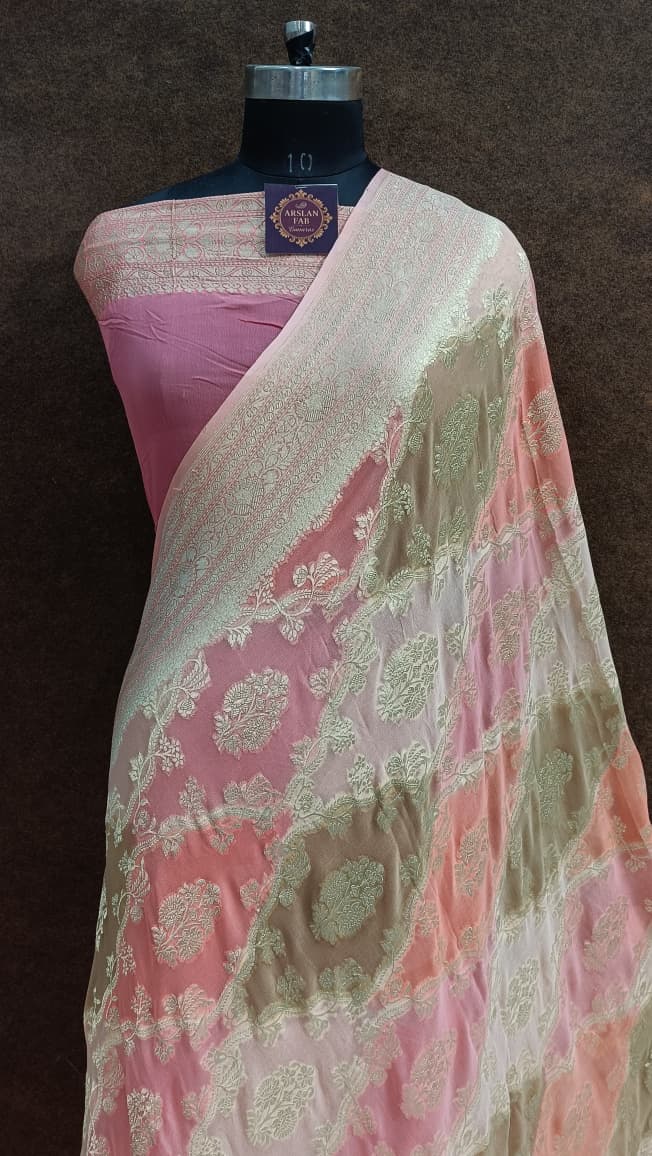 Elegant Pink designer Banarasi Saree Saree