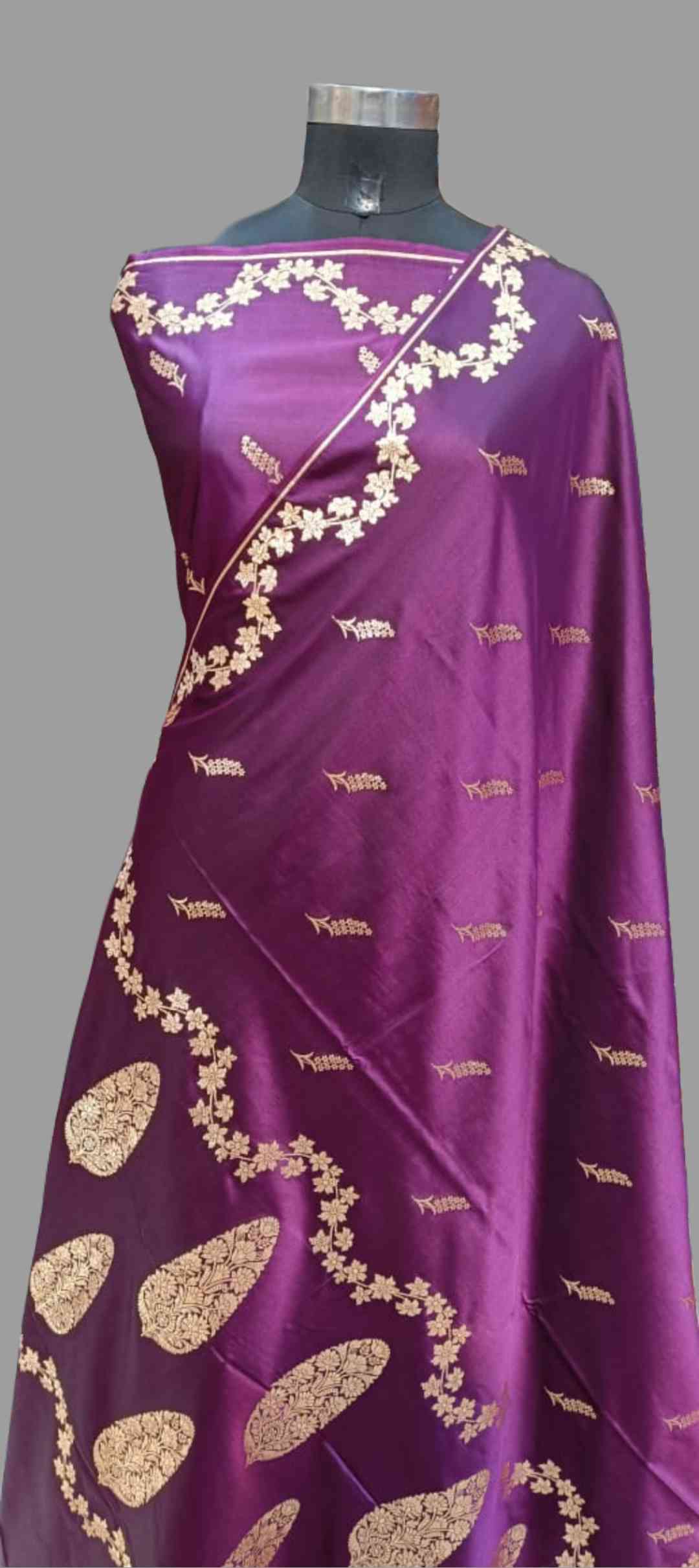 Purple Designer Saree Mashru