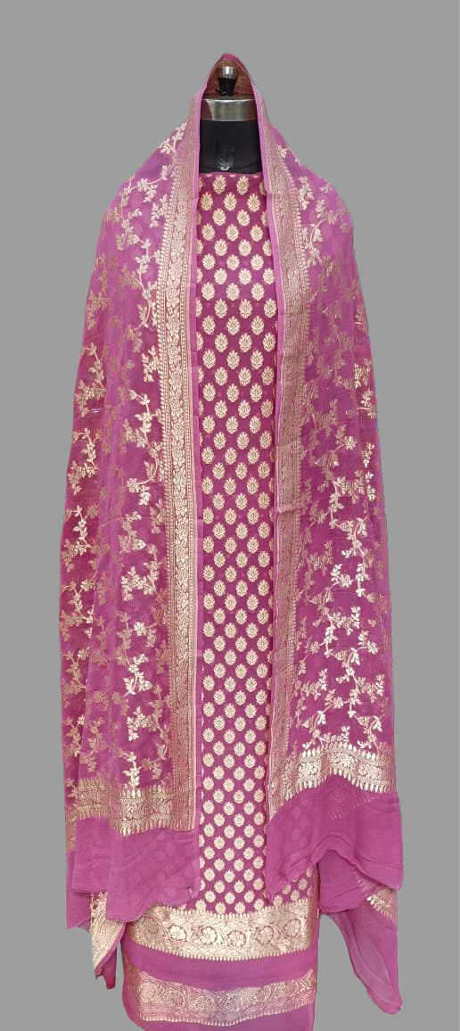Pink Designer Georgette Salwar Suit