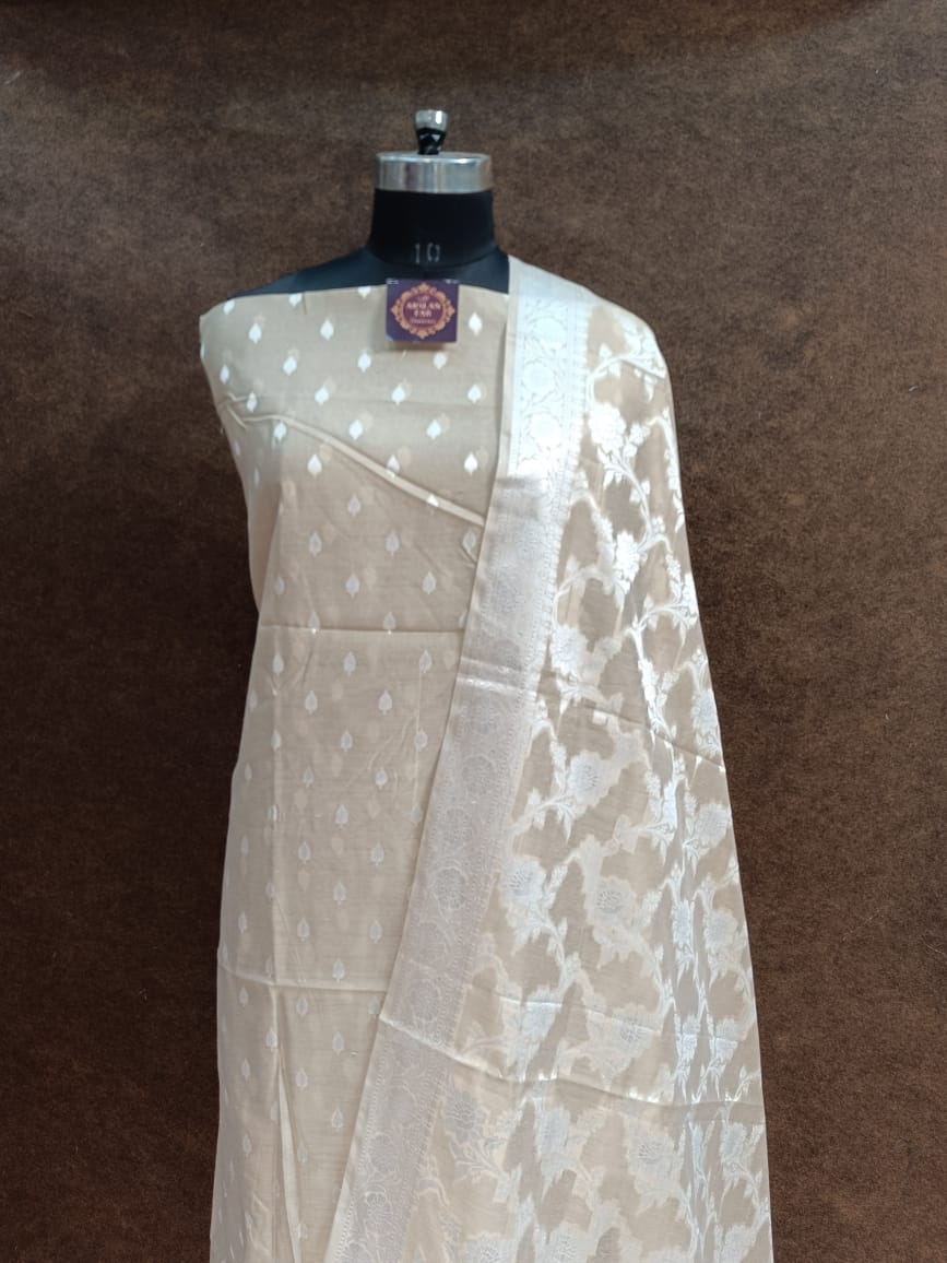 Dusty Cream Silk Suit