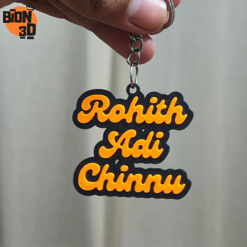 Custom Name Keychain - Dual color