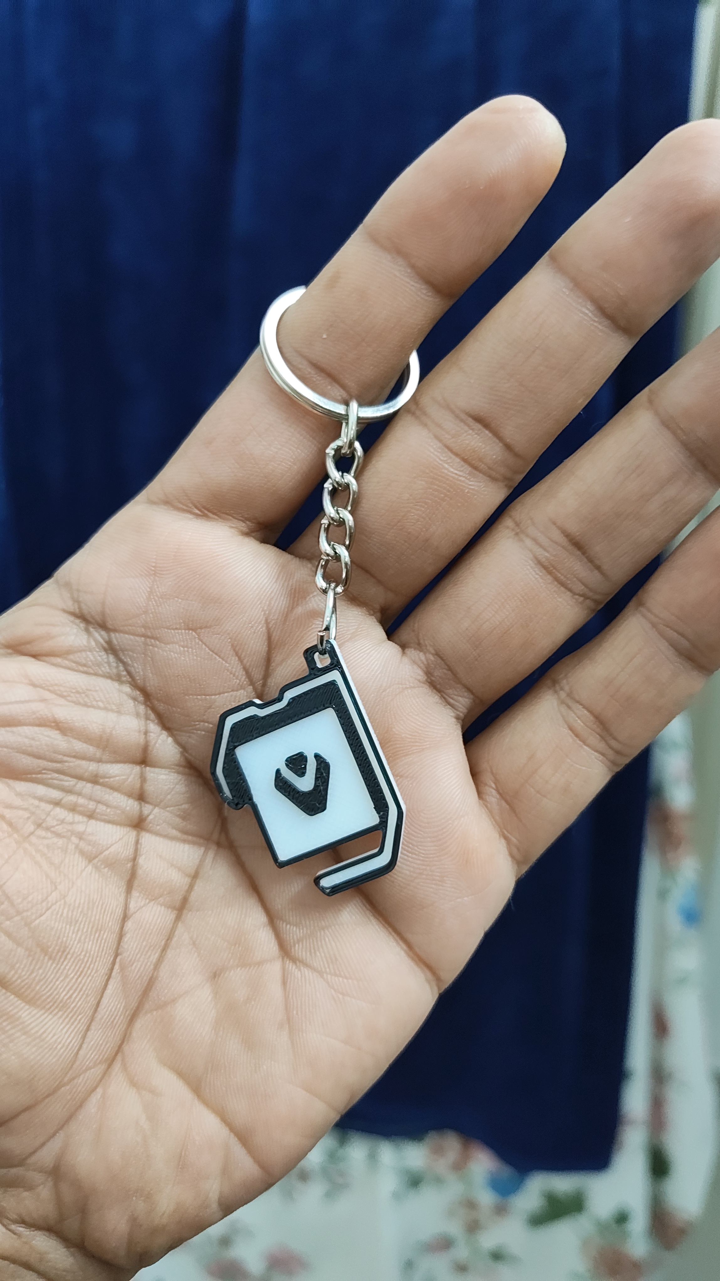 Custom 3D Printed logo keychain