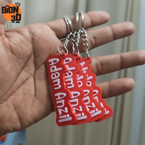 Custom Name Keychain - Dual color